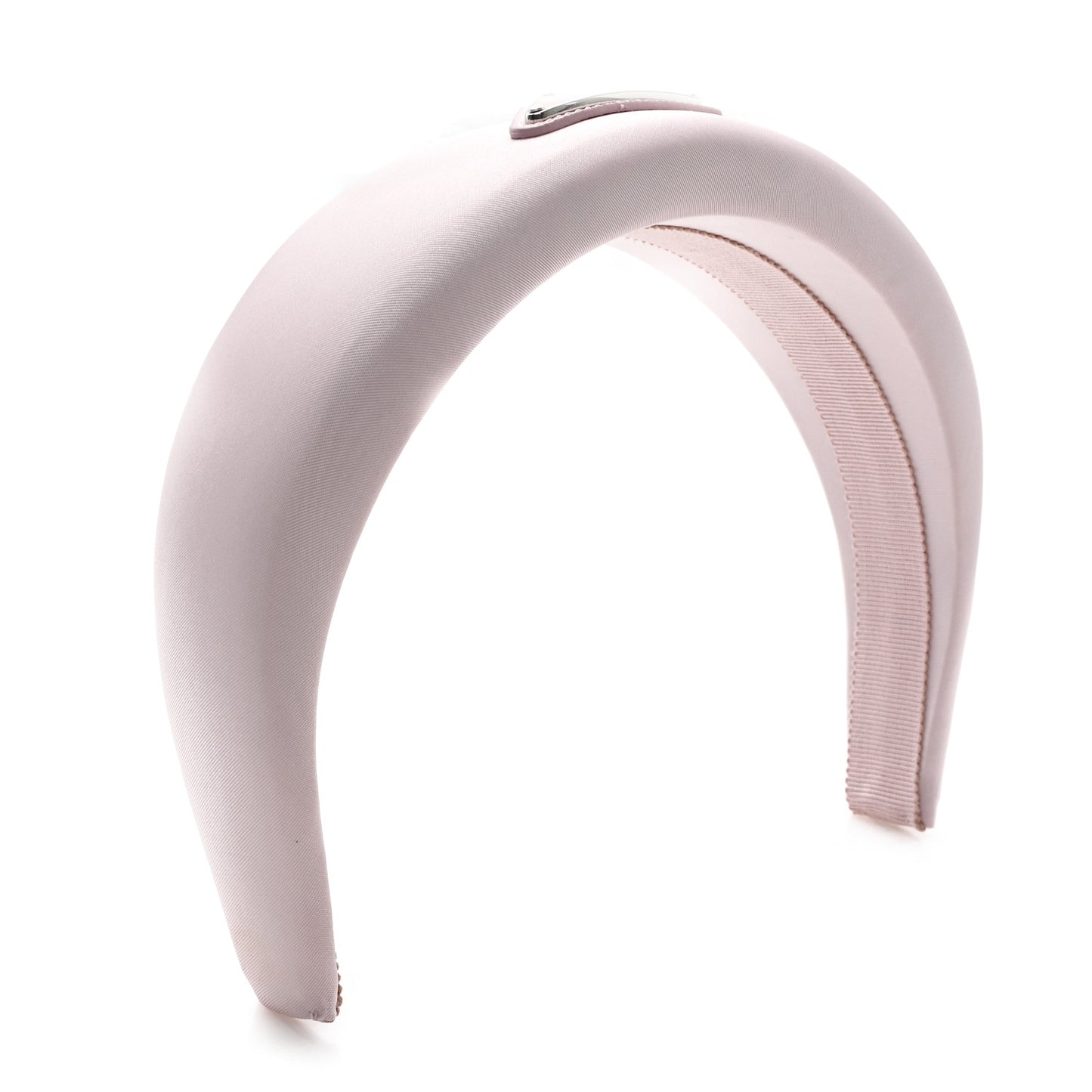 Re-Nylon Triangle Logo Headband Alabastro