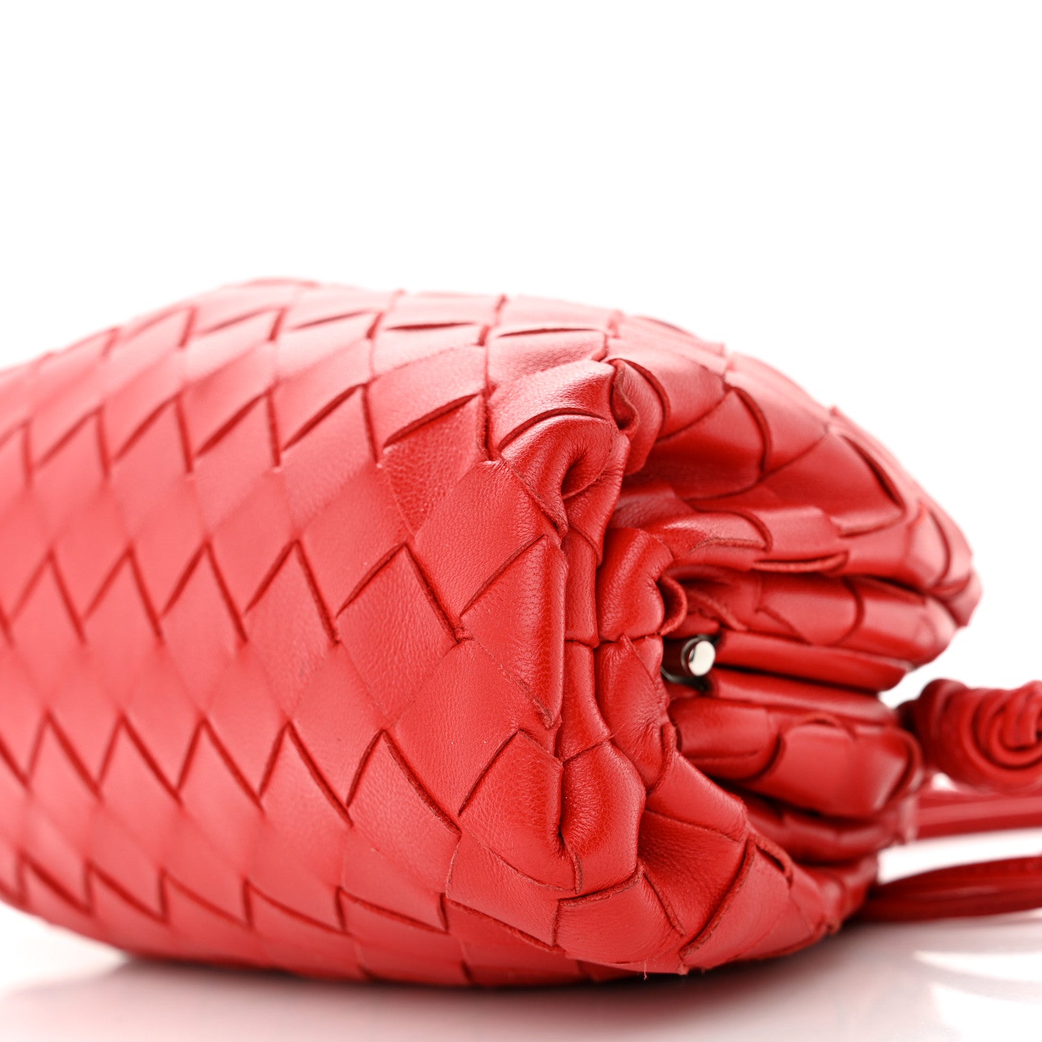 Bottega Veneta Nappa Intrecciato The Mini Pouch Bright Red 10 of 12