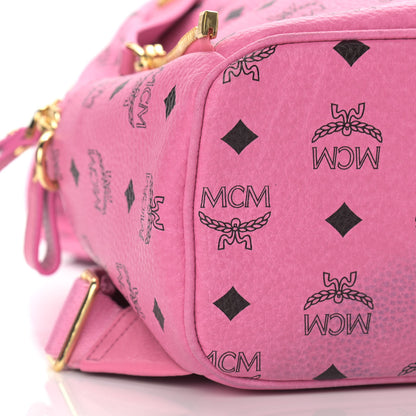 MCM Visetos Studded Small Dual Stark Backpack Pink 9 of 11