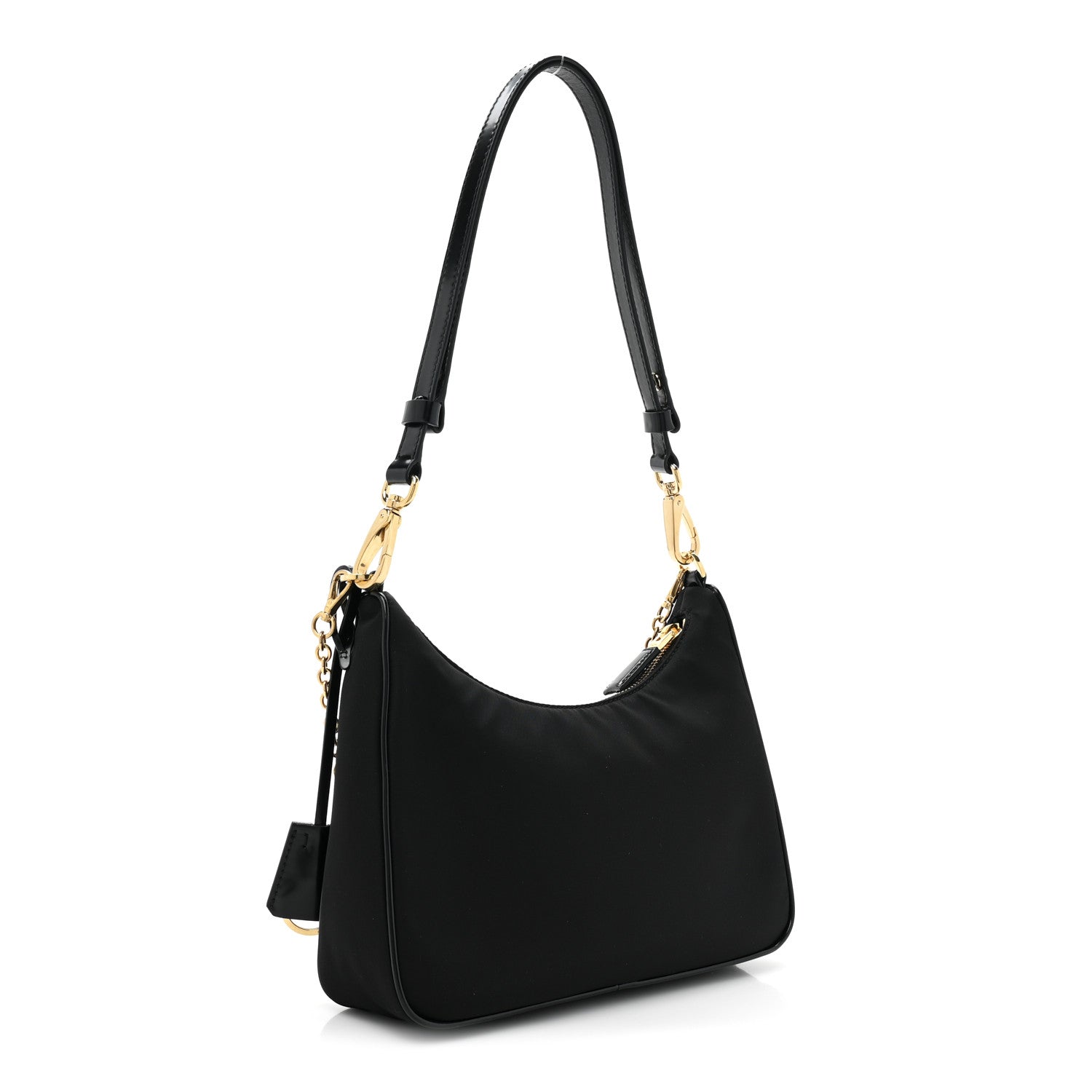 Prada Re-Nylon Spazzolato Mini Pouch Pocket Shoulder Bag Black 3 of 8