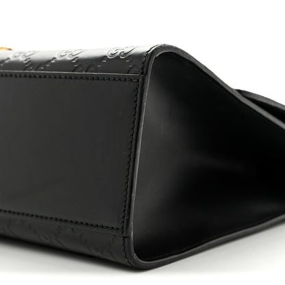 Gucci Guccissima Medium Padlock Shoulder Bag Black 10 of 14