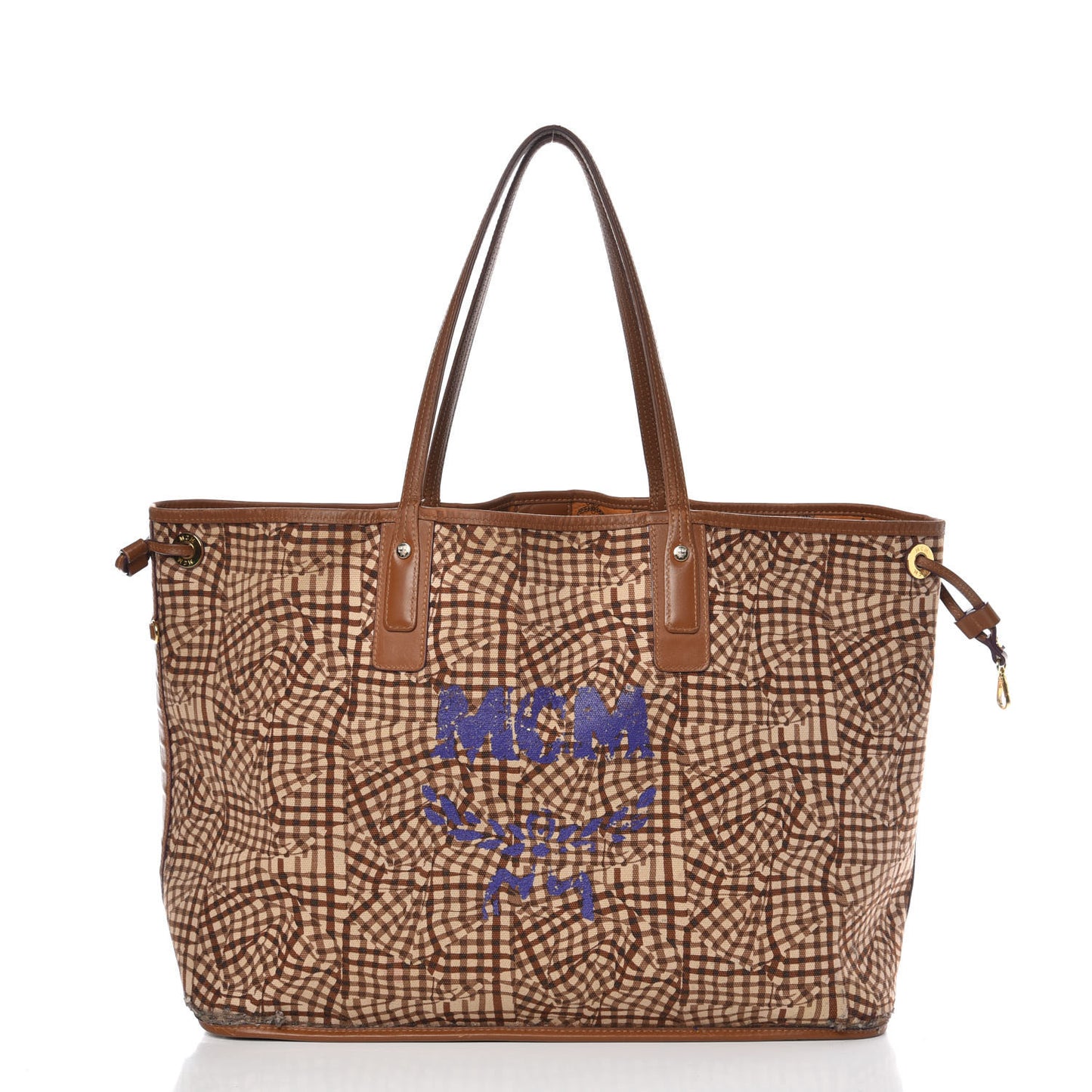 Visetos Large Liz Reversible Shopper Tote Cognac