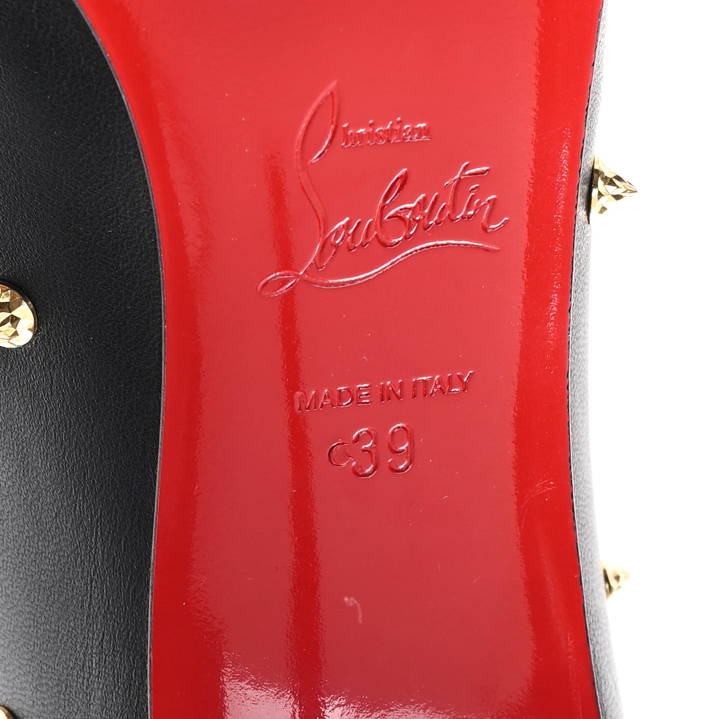 Shiny Nappa Studded Aimantaclou 100 Pumps 39 Black