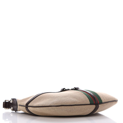 Gucci Canvas Web GG Reins Hobo Brown 4 of 9