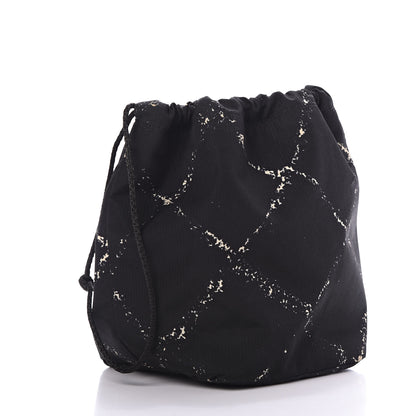 Chanel Nylon Travel Drawstring Bag Black 3 of 9