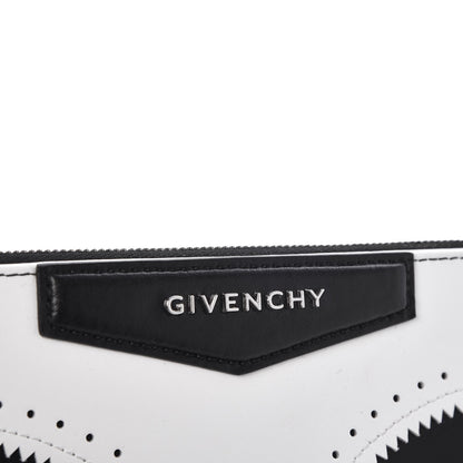 Givenchy Calfskin Brogue Large Antigona Pouch Black White 6 of 8