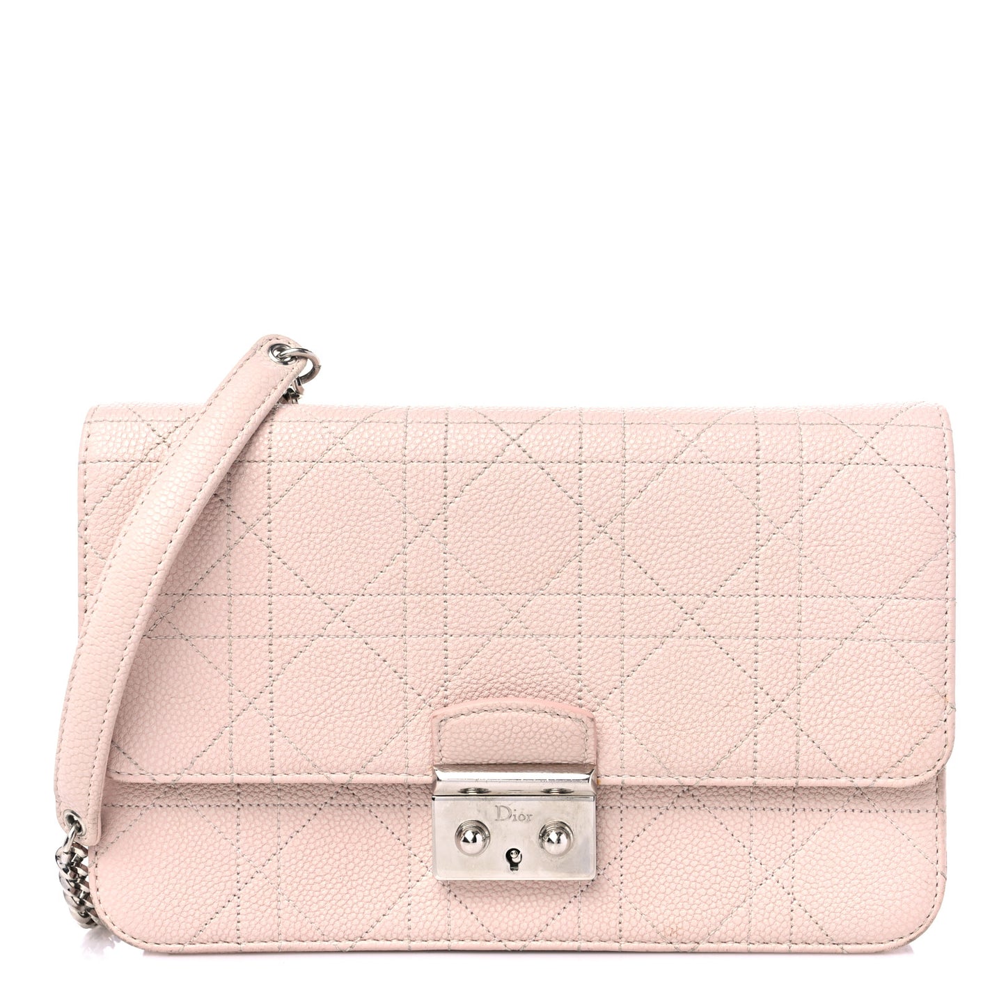 Grained Calfskin Cannage Miss Dior Promenade Pink Yellow