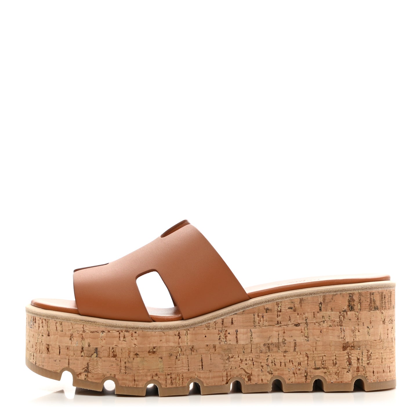 Calfskin Cork Eze 30 Sandals 37 Marron Glaise