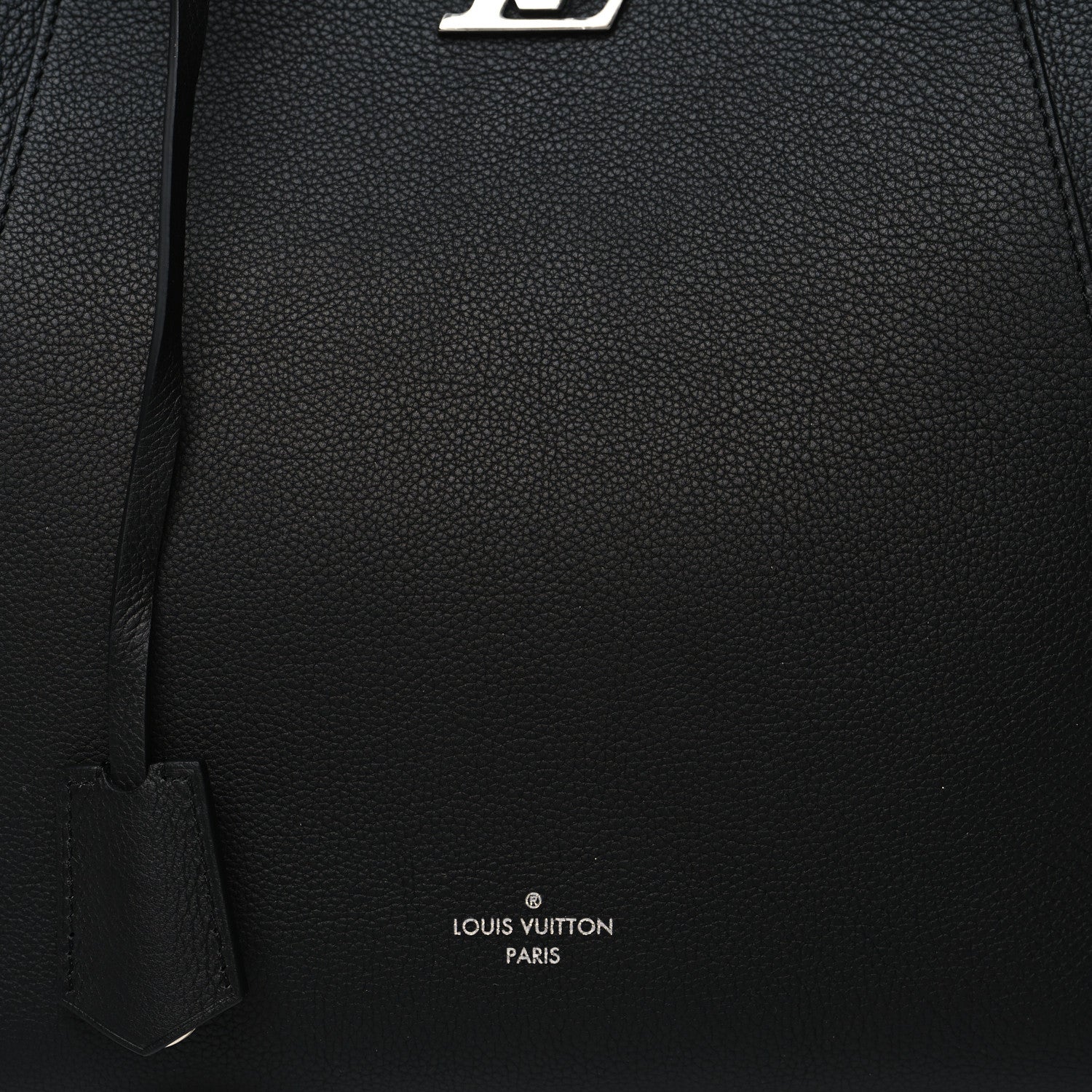 Louis Vuitton Calfskin Lockme Cabas Black 7 of 9
