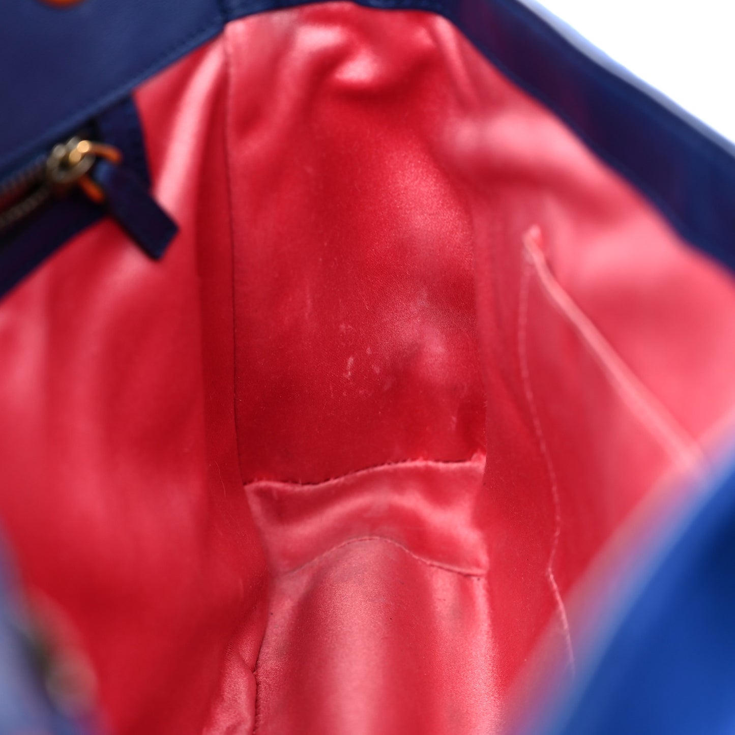 Velvet Matelasse Medium GG Marmont Shoulder Bag Cobalt Blue