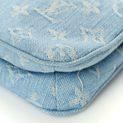 Louis Vuitton Monogram Denim Liv Pochette Sky Blue 10 of 10