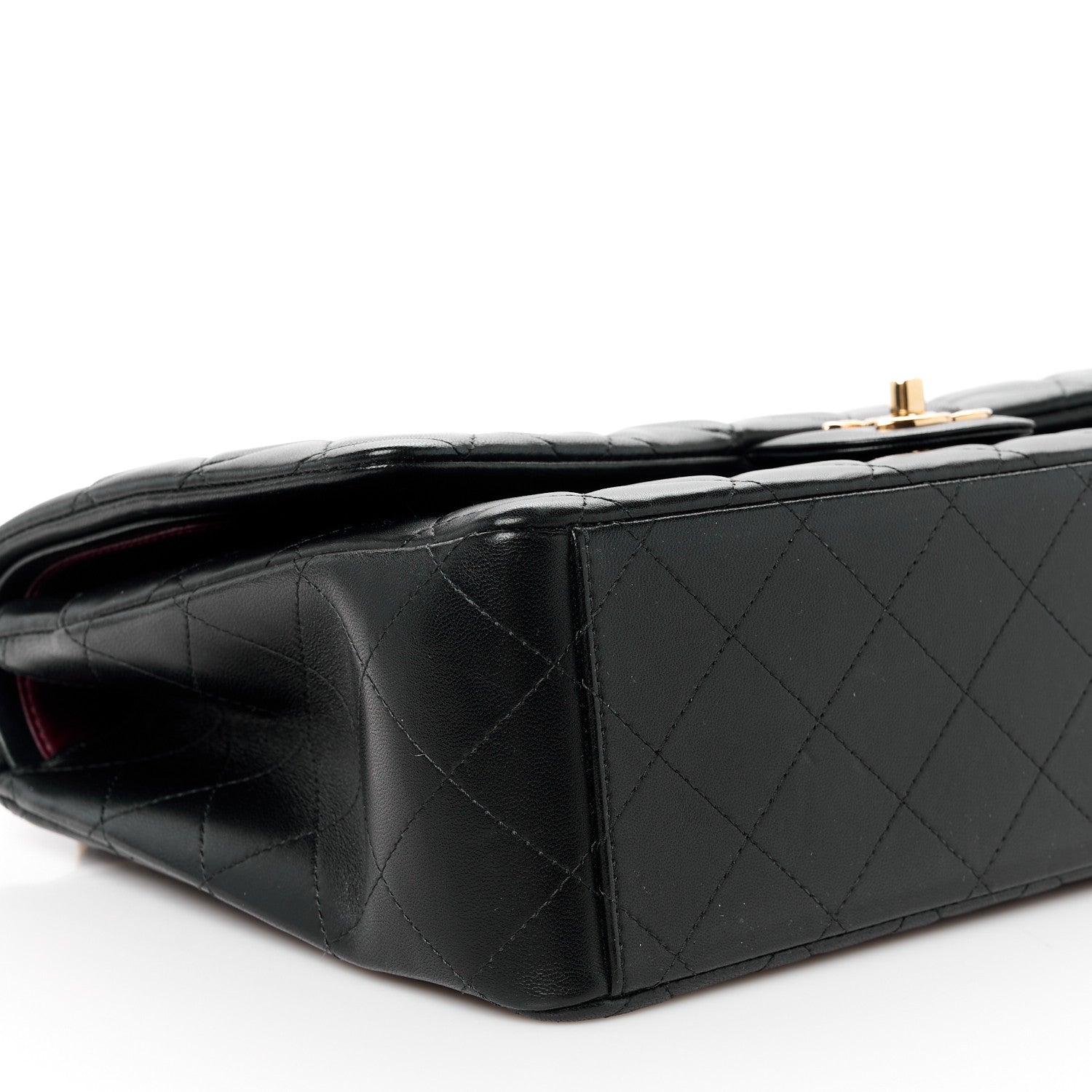 Chanel Lambskin Quilted Jumbo Double Flap Black 10 of 11