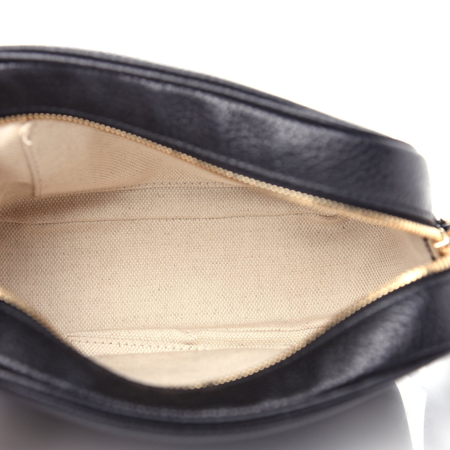 Pebbled Calfskin Small Soho Disco Bag Black