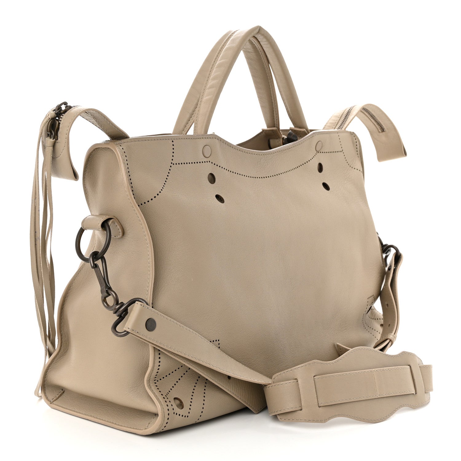 Balenciaga Veau Soyeux Perforated Blackout Hardware City Gris Cendre 3 of 12