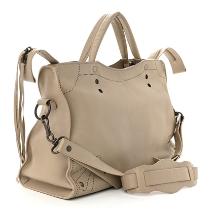 Balenciaga Veau Soyeux Perforated Blackout Hardware City Gris Cendre 3 of 12