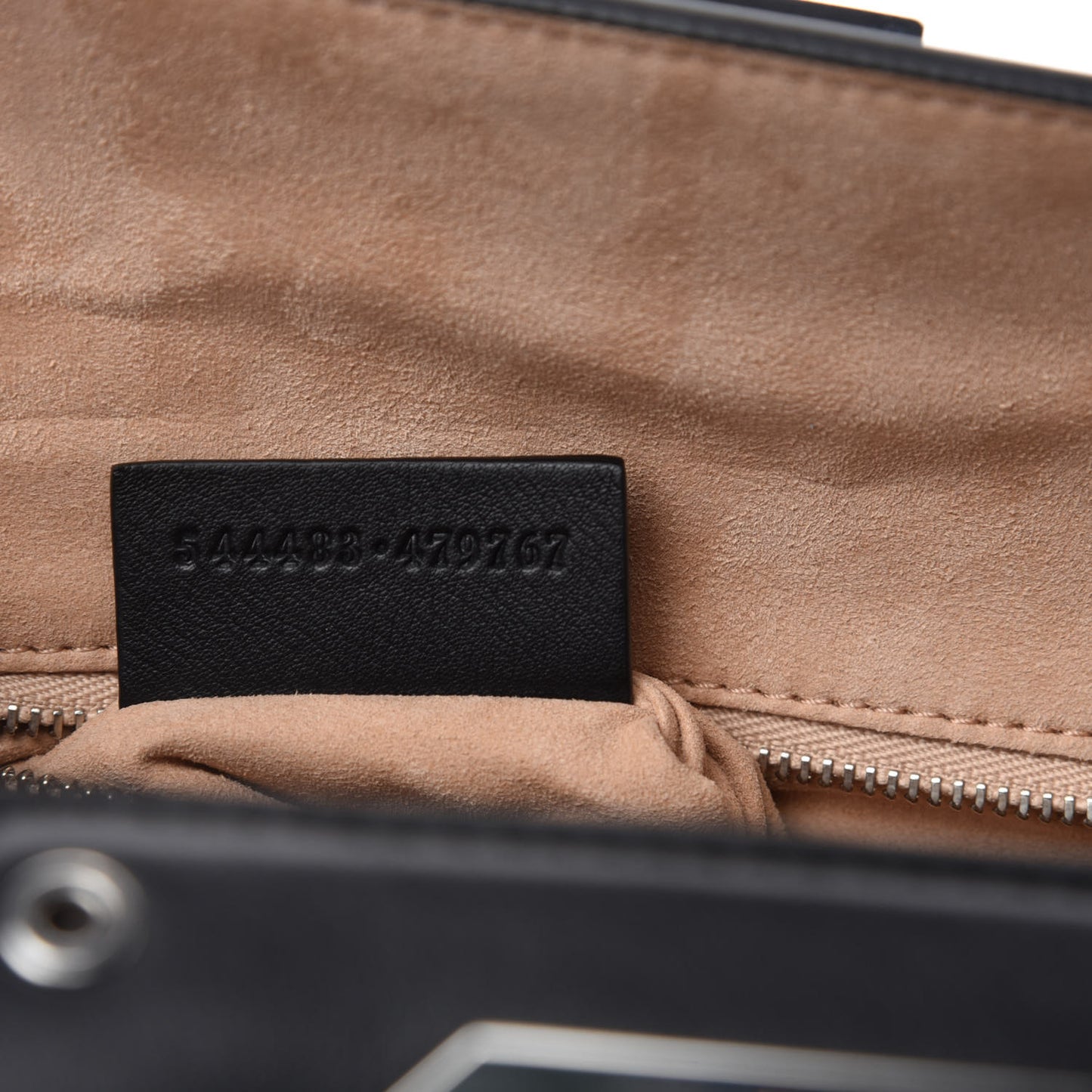Fine Grain Goatskin Perforated Box Shoulder Bag 16 Black