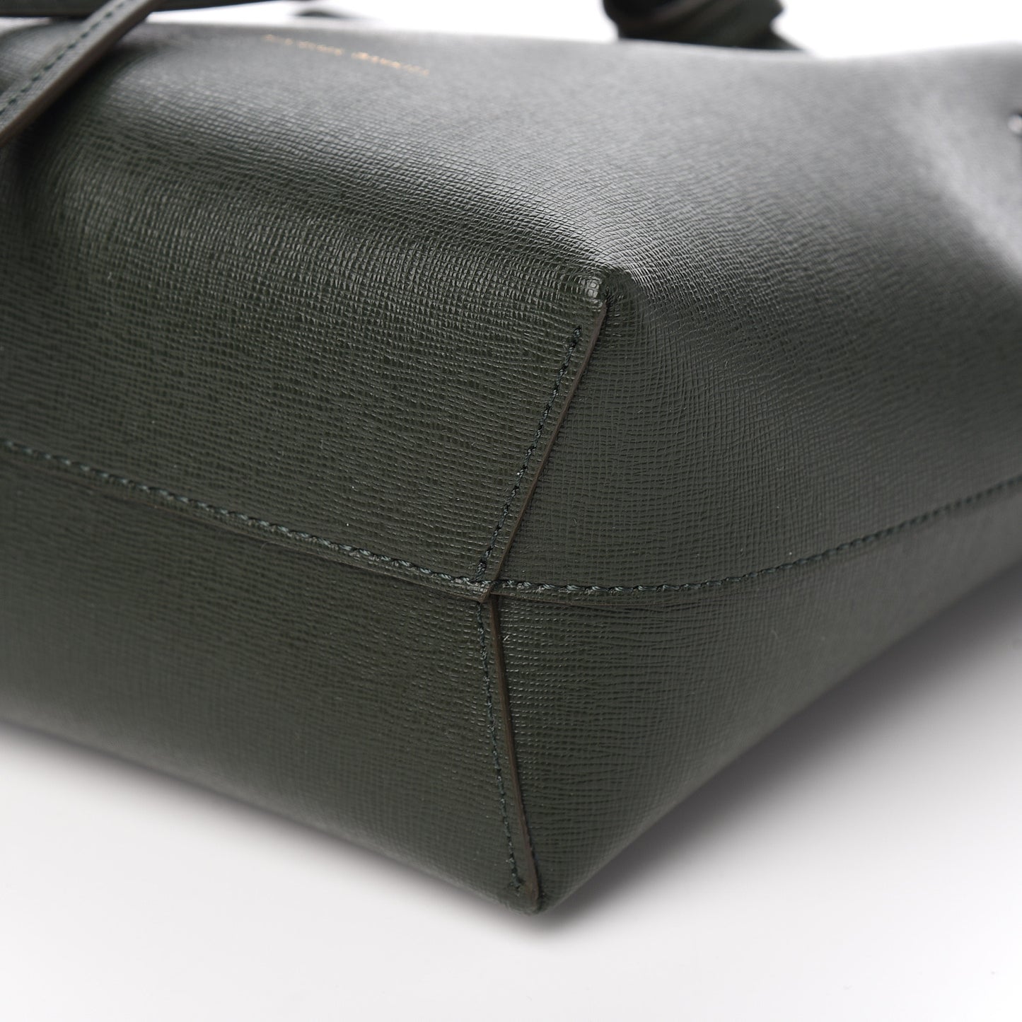 Saffiano Mini Mini Bucket Bag Dark Green