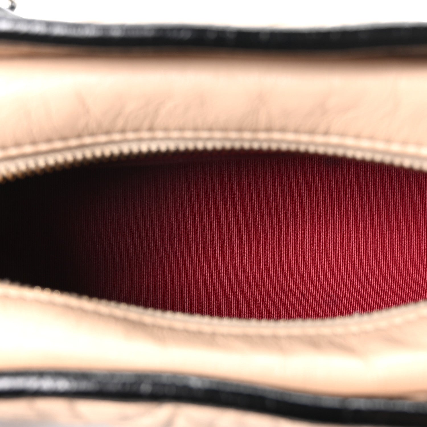 Chanel Aged Calfskin Quilted Small Gabrielle Hobo Beige Black 4 of 9