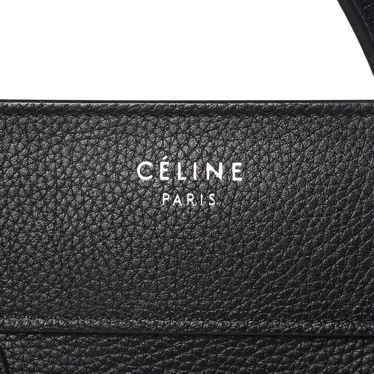 Celine Drummed Calfskin Mini Luggage Black 6 of 10