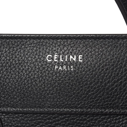 Celine Drummed Calfskin Mini Luggage Black 6 of 10