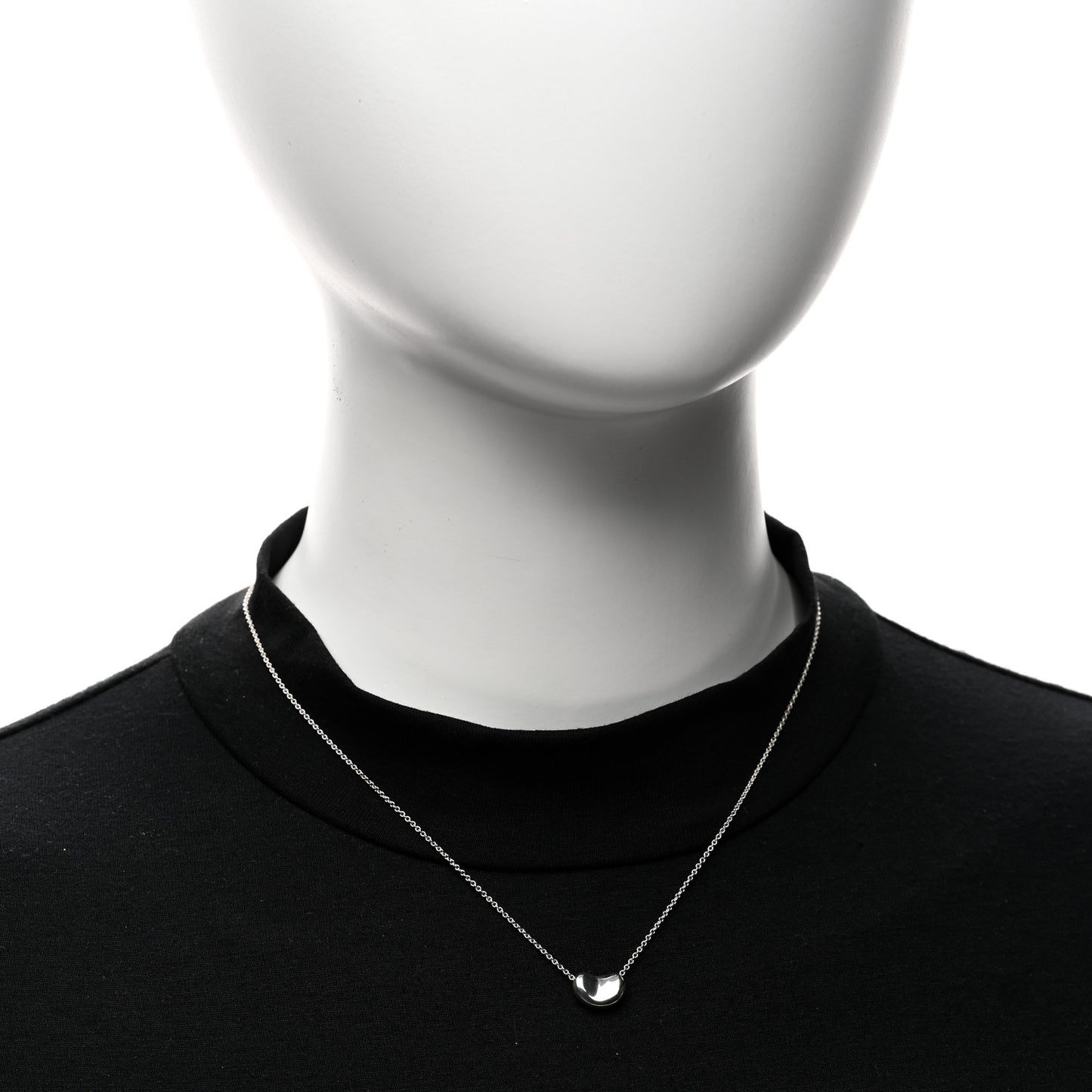 Sterling Silver 11mm Elsa Peretti Bean Pendant Necklace