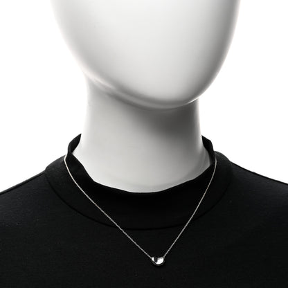Tiffany Sterling Silver 11mm Elsa Peretti Bean Pendant Necklace 2 of 5