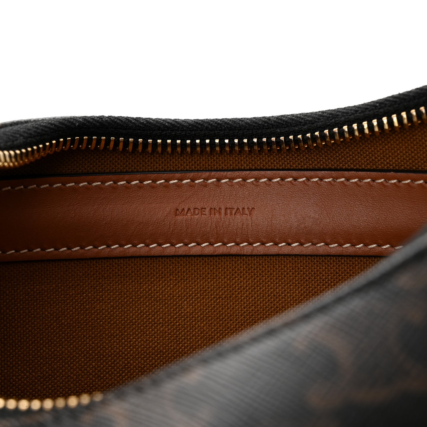 Triomphe Canvas Calfskin Ava Shoulder Bag Tan