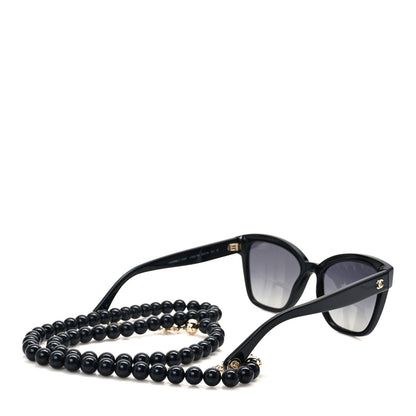 Chanel Acetate Chain Square Sunglasses 5487-A Black 4 of 8