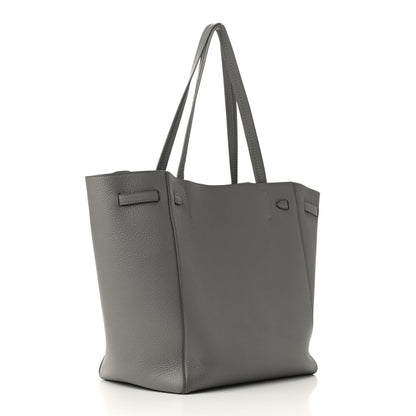 Celine Soft Grained Calfskin Small Belt Cabas Phantom Zinc 3 of 9
