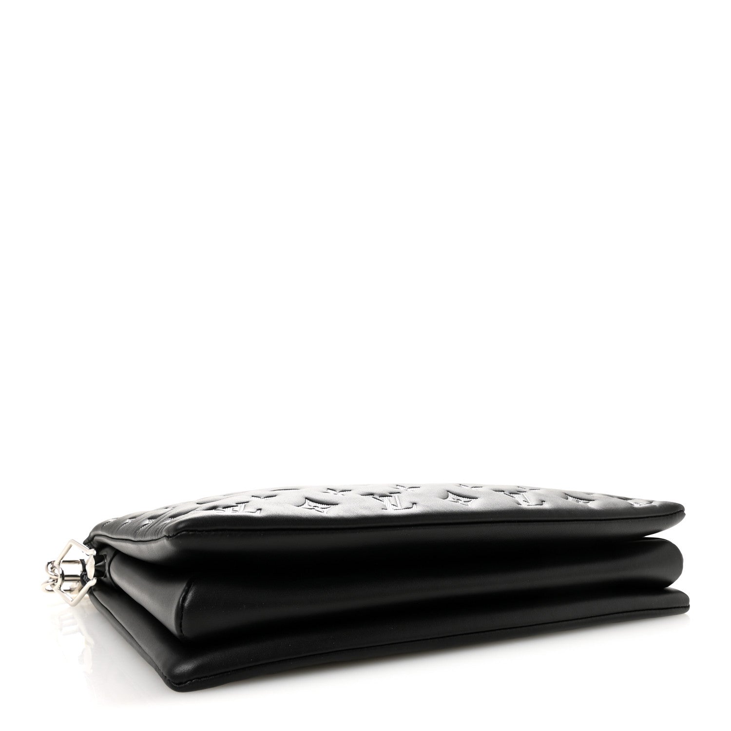 Louis Vuitton Lambskin Embossed Monogram Coussin MM Black Gray 4 of 11