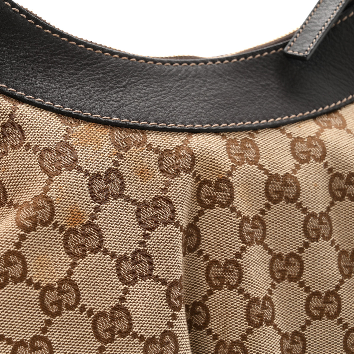 Monogram Medium D Gold Ring Hobo Dark Brown