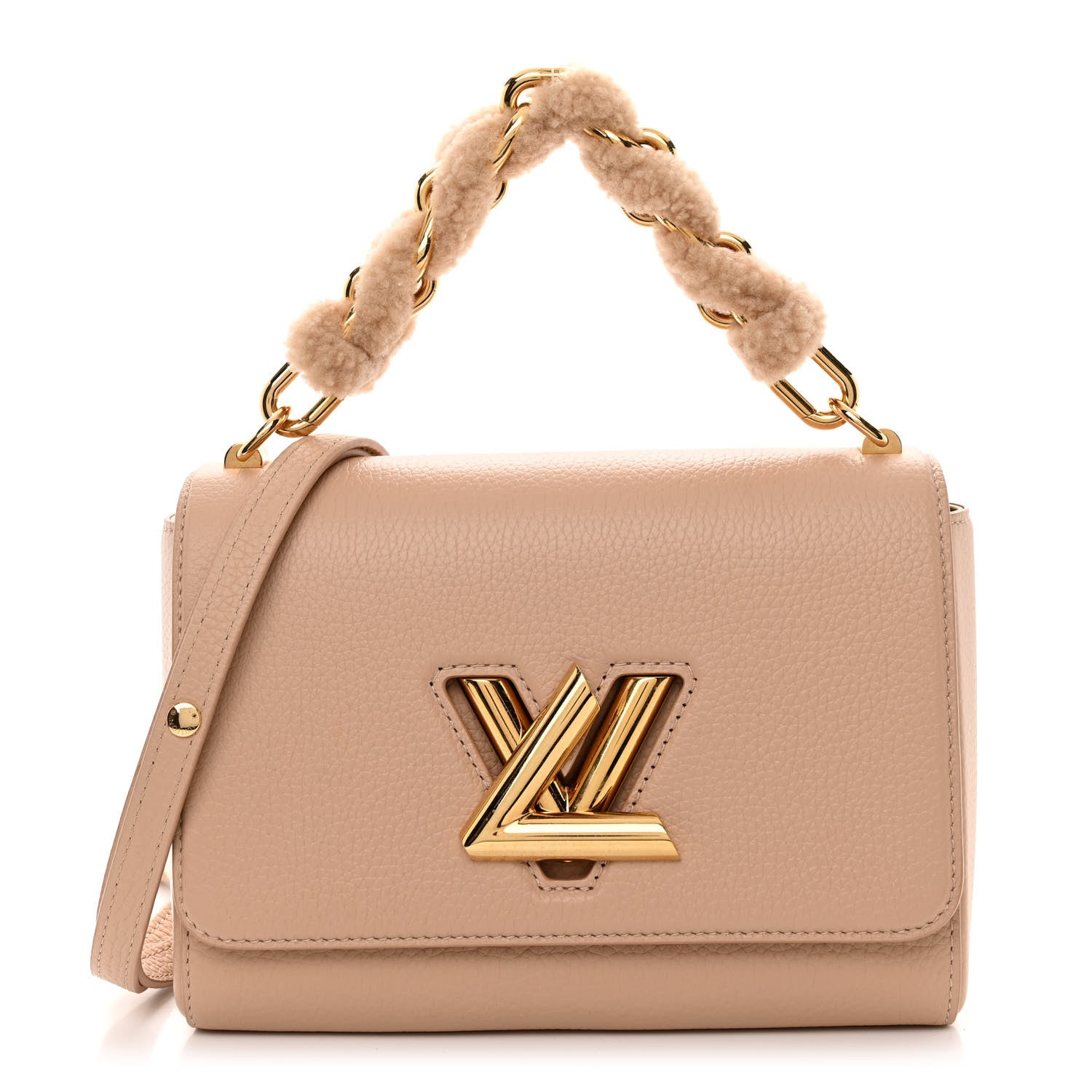 Louis Vuitton Taurillon Shearling LV Ski Twist MM Hazelnut Brown 1 of 9