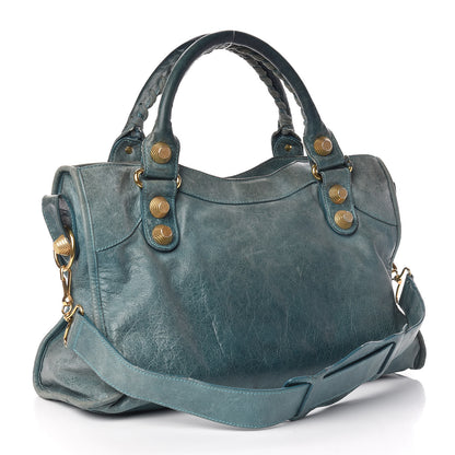 Balenciaga Agneau Giant 21 Gold Hardware City Aquamarine 3 of 12