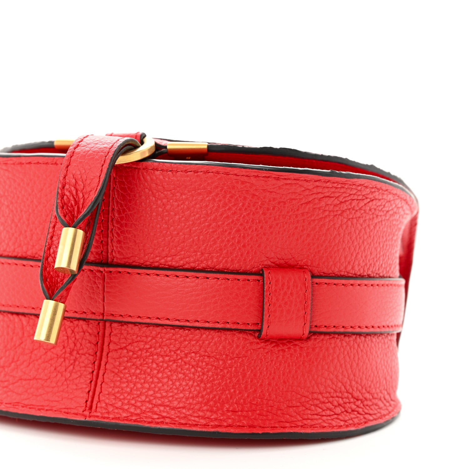 Chloe Grained Calfskin Small Marcie Saddle Bag Red 9 of 9