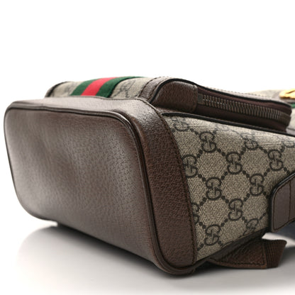 Gucci GG Supreme Monogram Calfskin Web Small Ophidia Day Backpack Beige Ebony New Acero 10 of 14