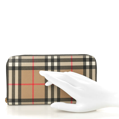 Burberry Vintage Check Elmore Zip Around Wallet Black 2 of 8