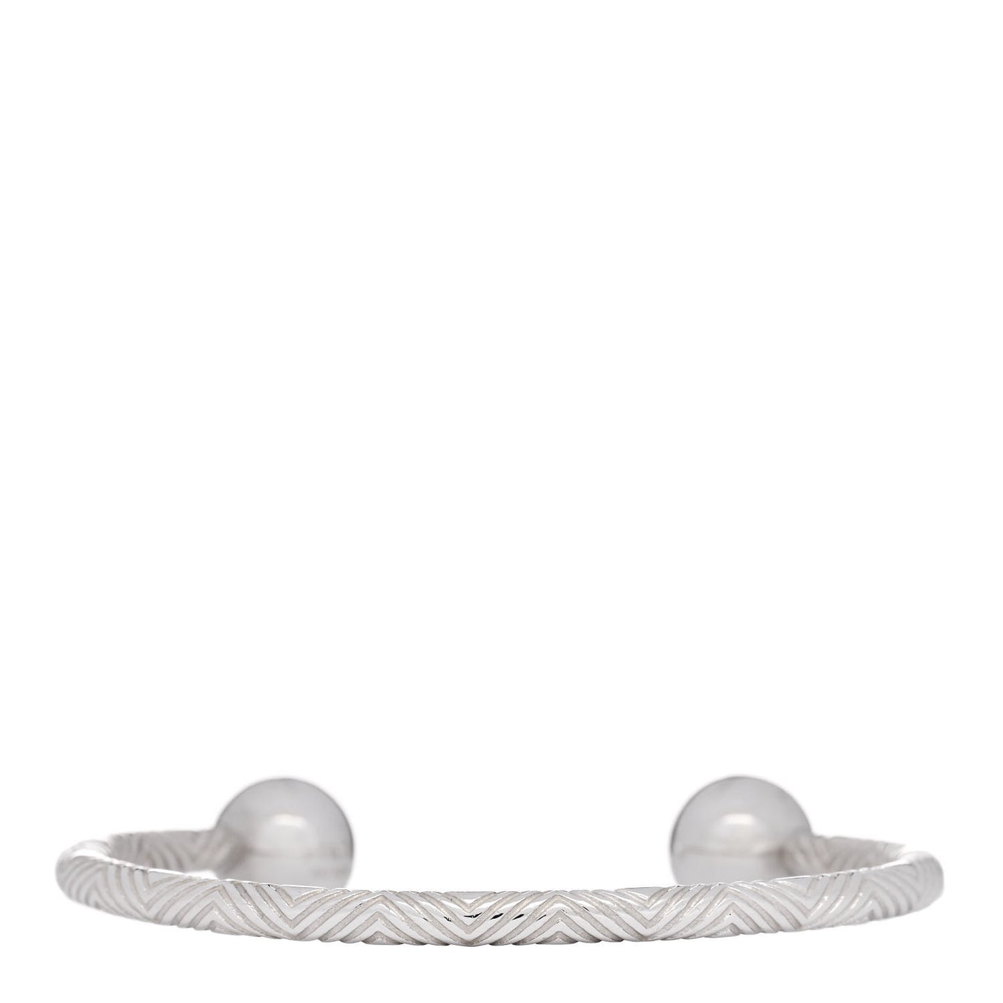 Sterling Silver Textured Barbell Cuff Bracelet