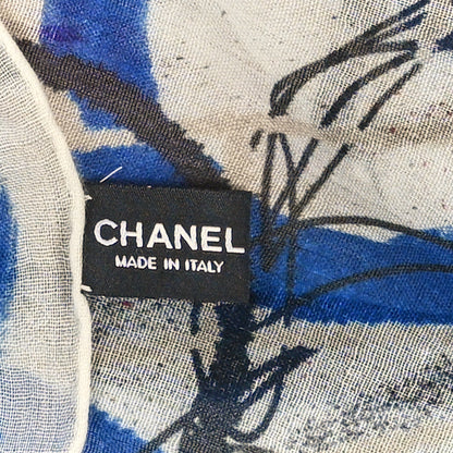 Chanel Cashmere Silk CC Fringe Scarf Multicolor 3 of 3