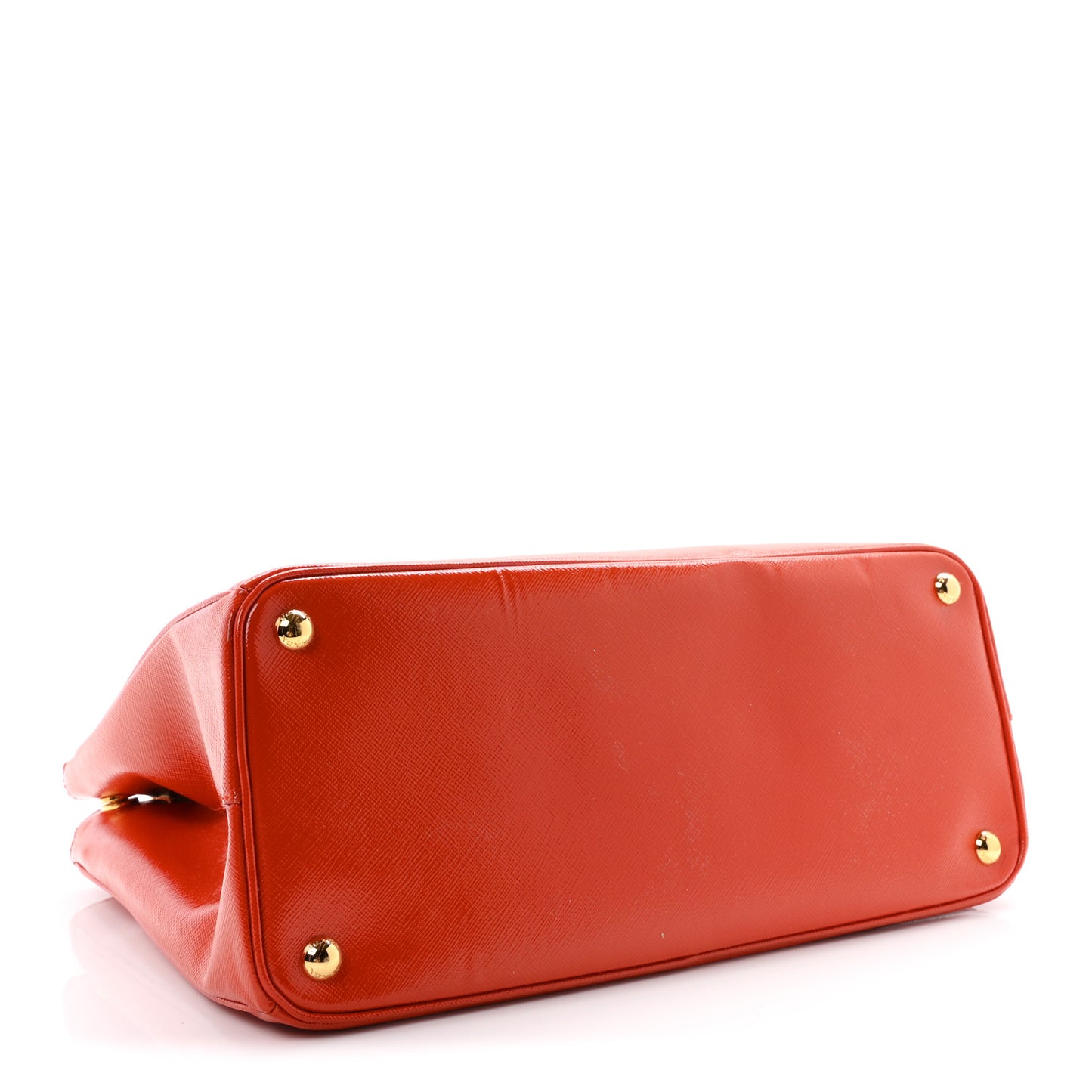 Saffiano Vernice Medium Galleria Double Zip Tote Arancio