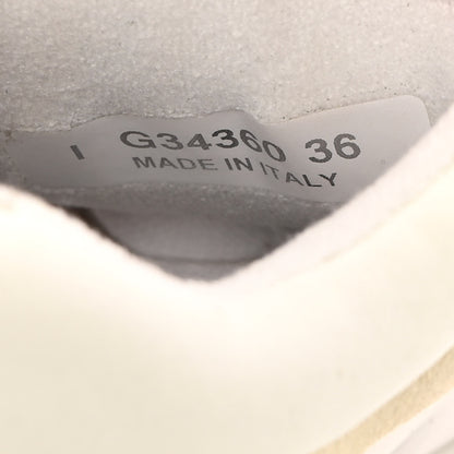 Chanel Suede Calfskin Fabric CC Sneakers 36 White 8 of 13