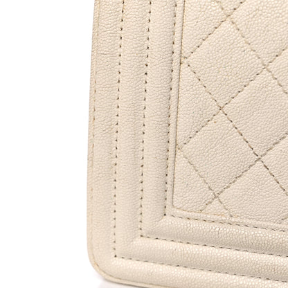 Chanel Caviar Quilted Medium Boy Flap White 22 of 27