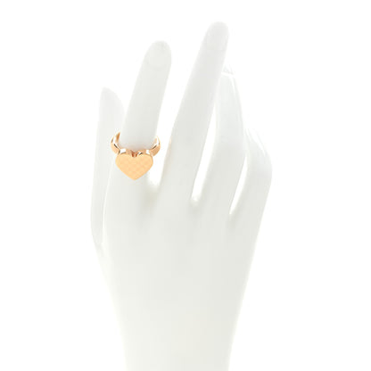 Louis Vuitton Damier Valentine Heart Ring M 53 6.25 Gold 2 of 4