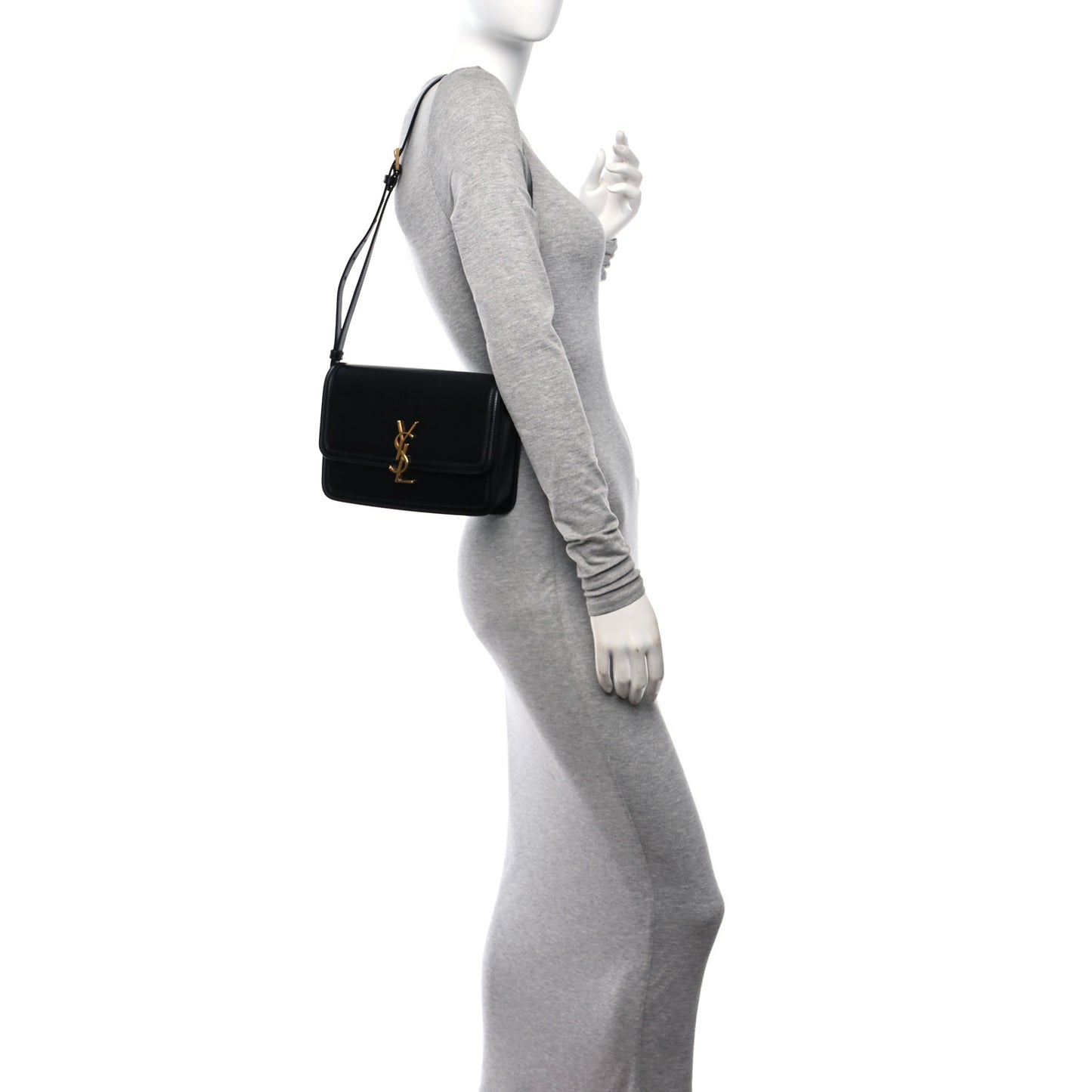 Box Calfskin Monogram Medium Solferino Satchel Black