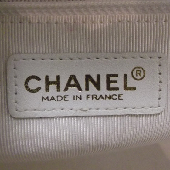 Chanel Lambskin Contrast Stitch Tote White 8 of 11