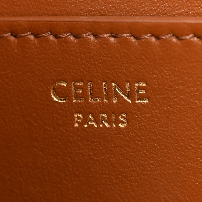 Celine Triomphe Canvas Calfskin Tabou Clutch on Strap Tan 6 of 12