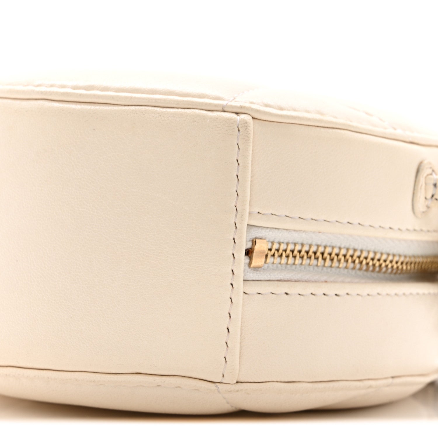 Chanel Lambskin Quilted Chanel 19 Round Clutch With Chain White 10 of 13