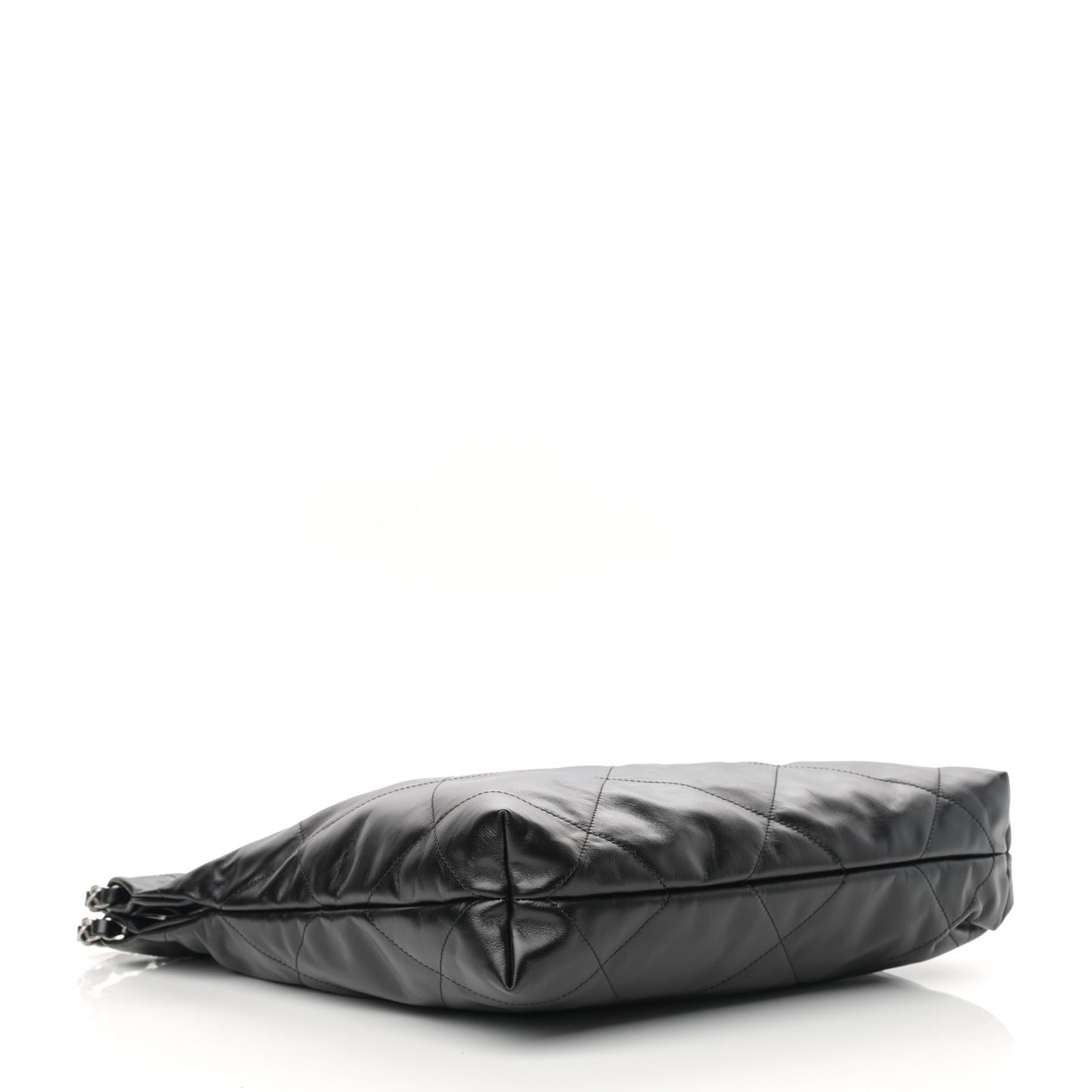 Shiny Calfskin Quilted Small Chanel 22 Black