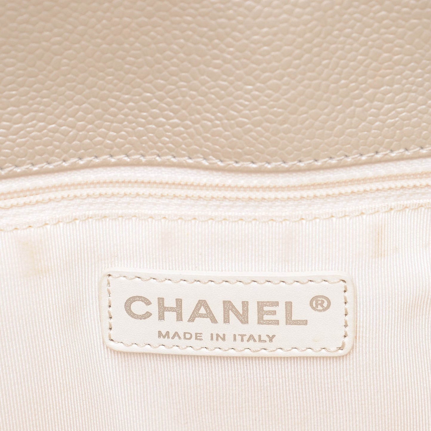 Caviar Quilted Grand Shopping Tote GST Pearl