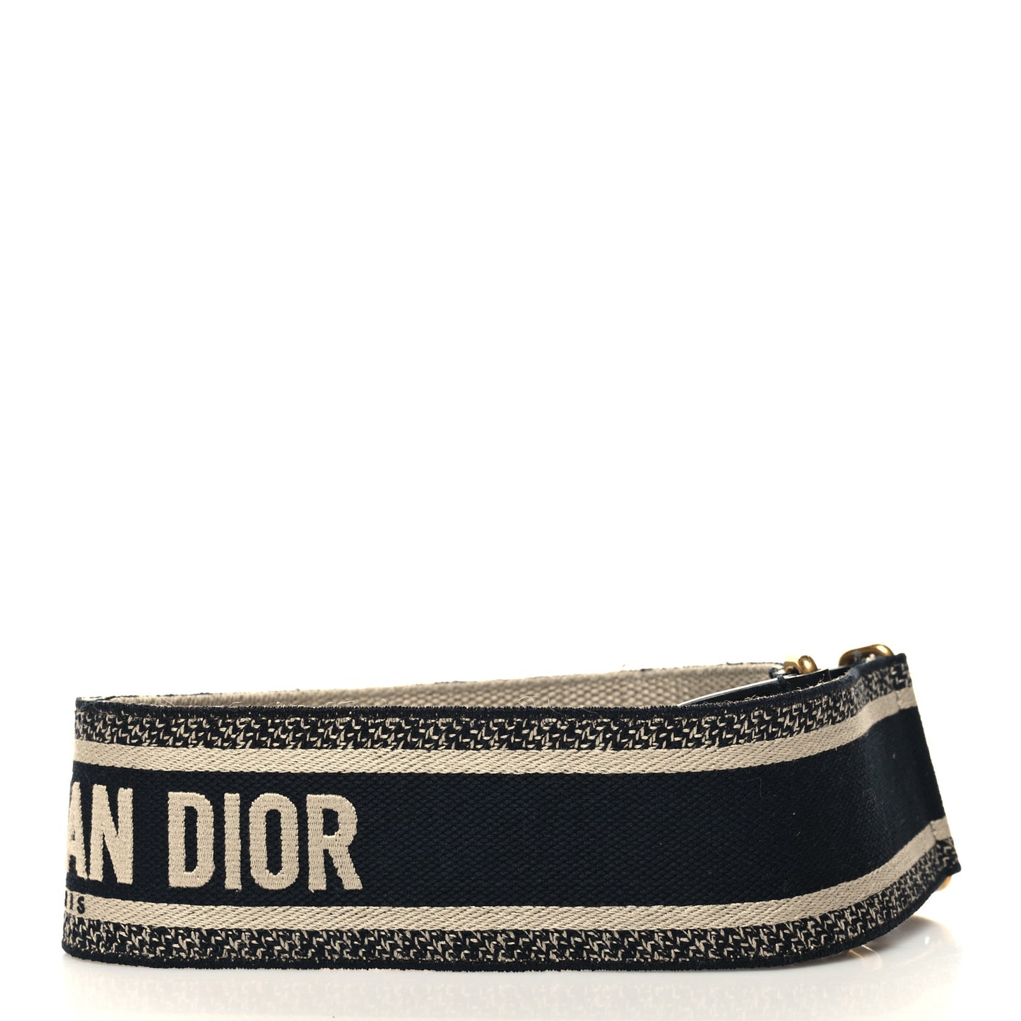 Canvas Embroidered Shoulder Strap Blue