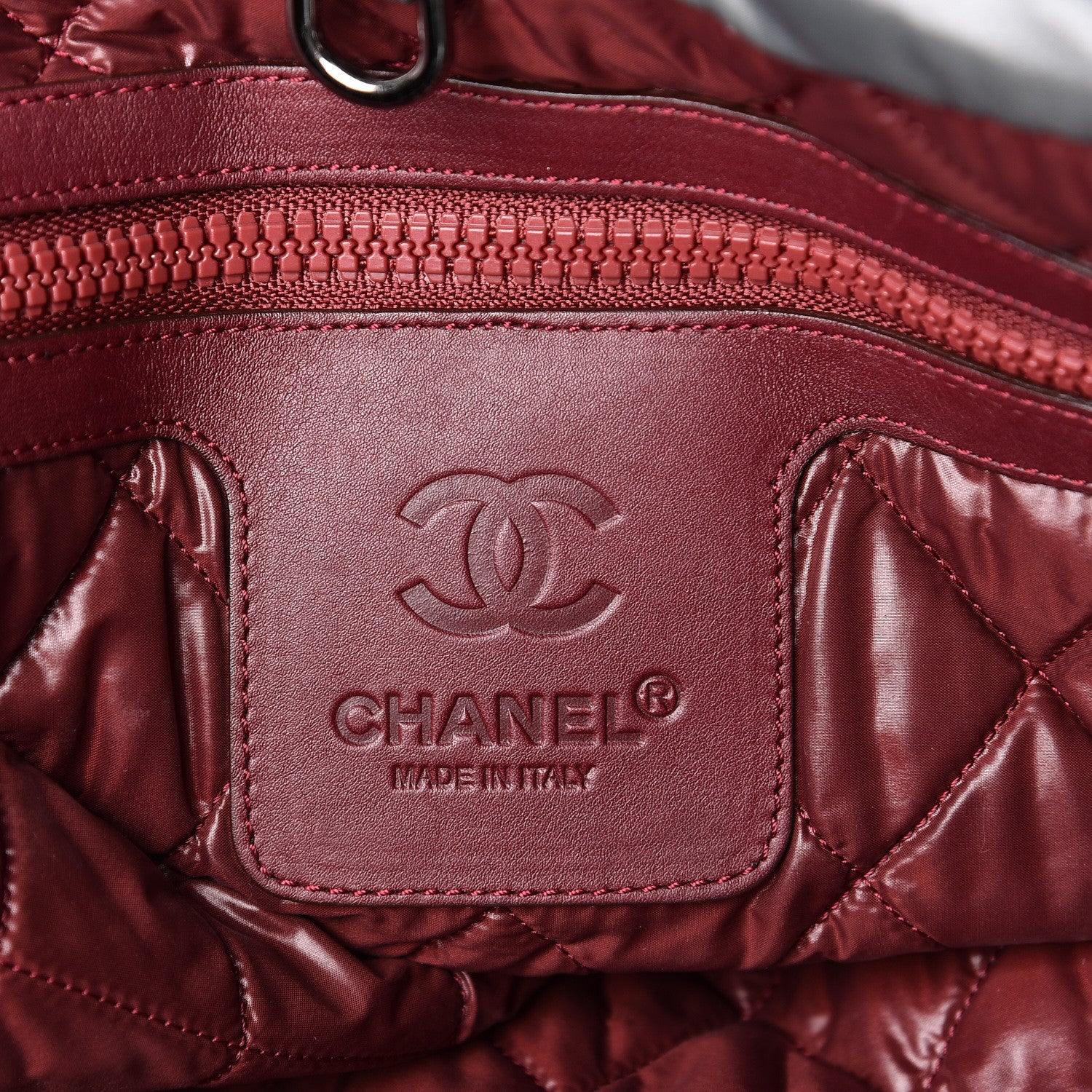 Chanel Nylon Quilted Reversible Coco Cocoon Tote Grey 6 of 10